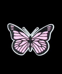 Pink Butterfly Patch (Small/Embroidery)