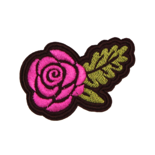 Pink Rose Patch (Small/Embroidery) - Image 3