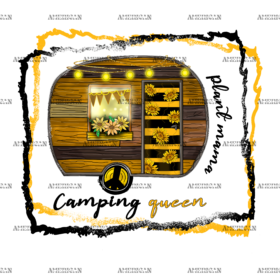 Plant Mama Camping Queen DTF Transfer