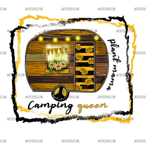 Plant Mama Camping Queen DTF Transfer