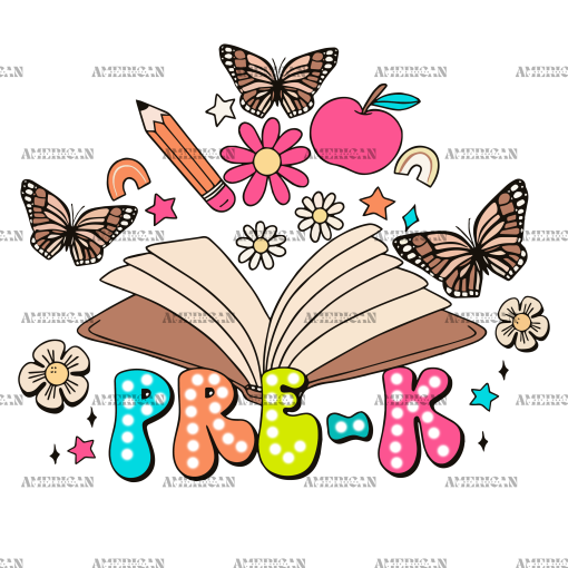 Pre-K Book DTF Transfer
