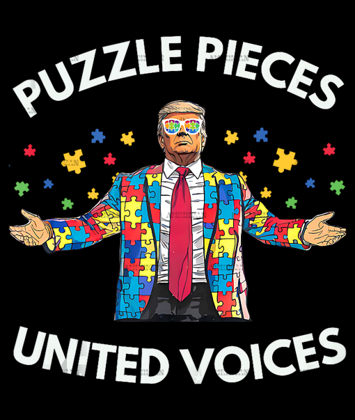 Puzzle Pieces United Voices DTF Transfer