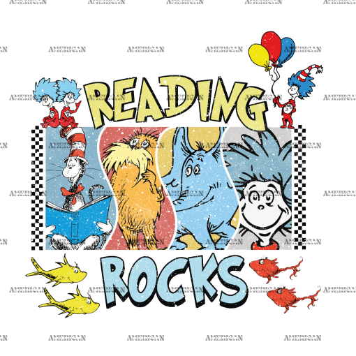 Reading Rocks Retro DTF Transfer