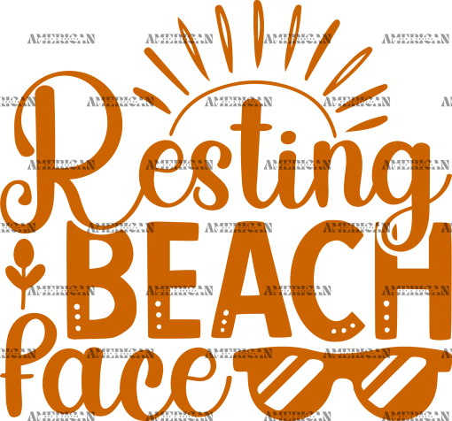 Resting Beach Face-1  DTF Transfer
