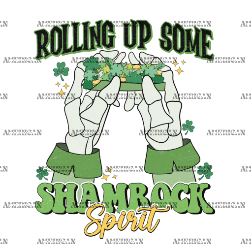 Rolling Up Some Shamrock Spirit DTF Transfer
