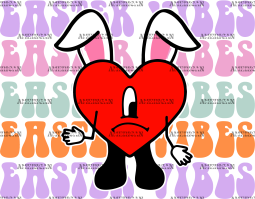 Sad Heart Easter Vibes DTF Transfer