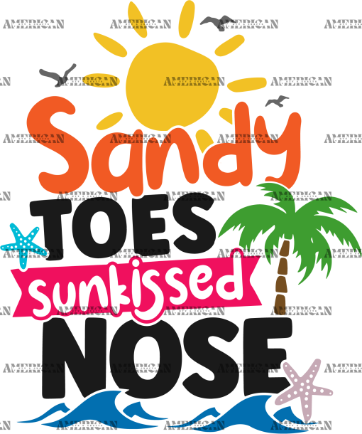 Sandy Toes Sunkissed Nose DTF Transfer