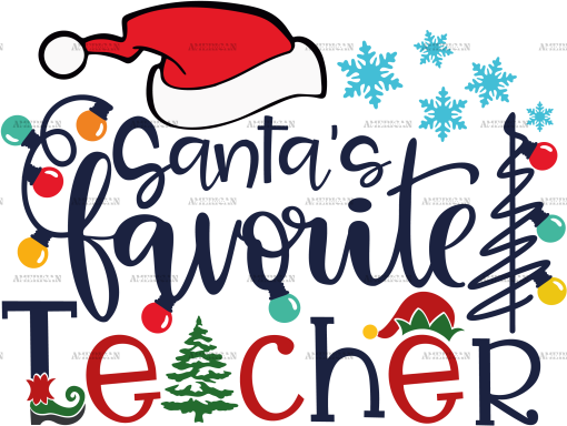 Santas Favorite Teacher-3 DTF Transfer