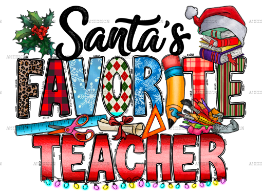 Santas Favorite Teacher-4 DTF Transfer