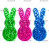 Sequins Bunnies DTF Transfer