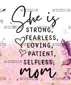 She Is Mom Butterfly UV DTF Transfer