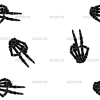 Skeleton Peace UV DTF Transfer