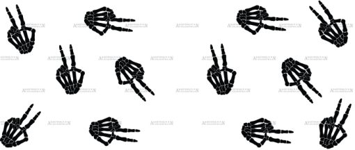 Skeleton Peace UV DTF Transfer