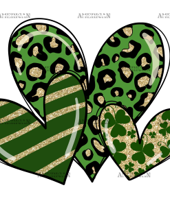 St Patrick Hearts DTF Transfer