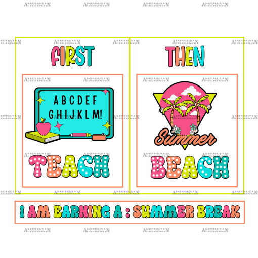 Summer Break DTF Transfer