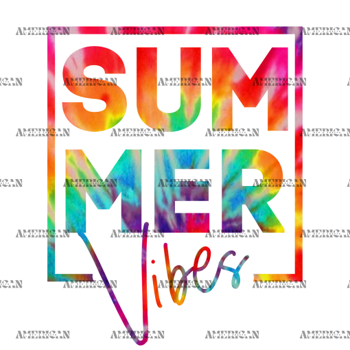 Summer Vibes Tiedye DTF Transfer