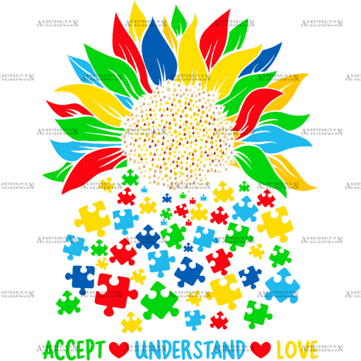 Sunflower Autism Awareness-3 DTF Transfer