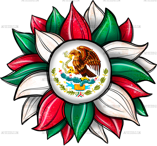 Sunflower Mexican Flag Dtf Transfer