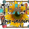 Teach Love Inspire Sunflower DTF Transfer