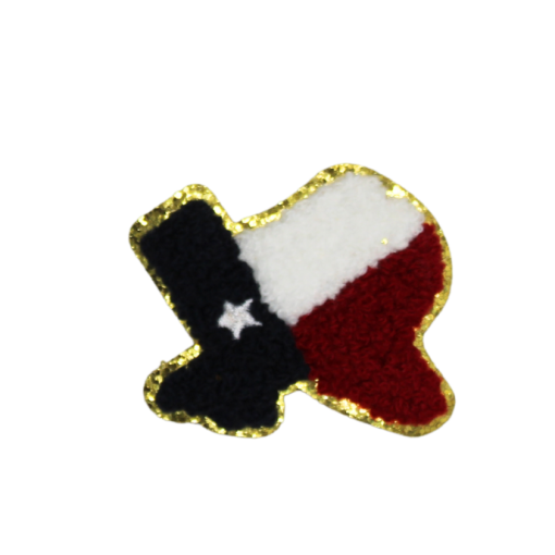 Texas State Map Glitter Patch(Small/Chenille) - Image 2