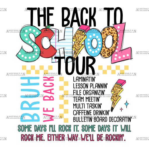 The Back To School Tour DTF Transfer