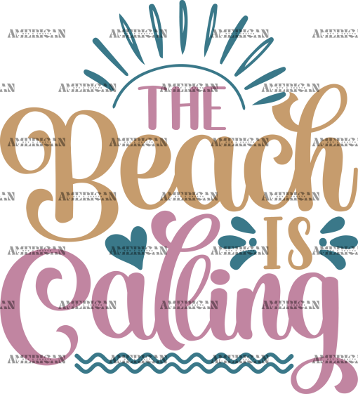 The Beach Is Calling DTF Transfer