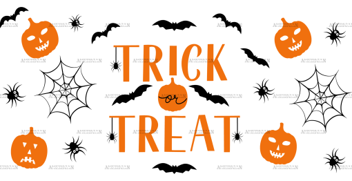 Trick Or Treat Pumpkin UV DTF Transfer