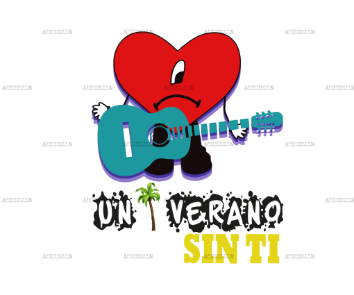 Un Verano Sin Ti Guitar-1DTF Transfer