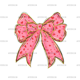 Valentine Bow-19 DTF Transfer