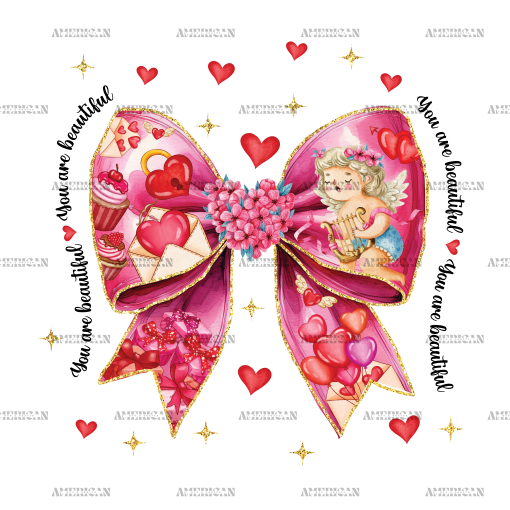 Valentine Bow-5 DTF Transfer