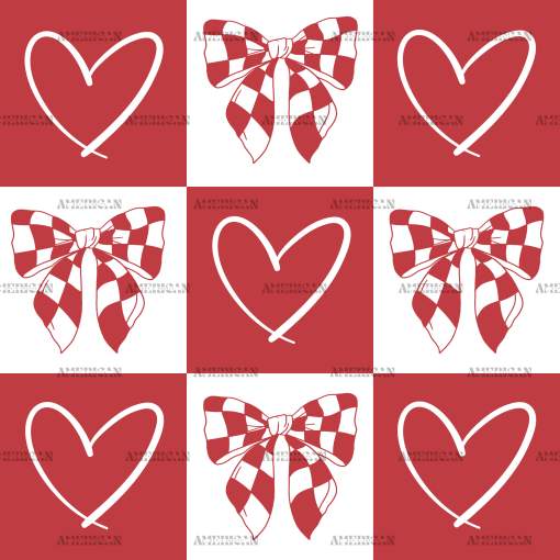 Valentine Bows-2 DTF Transfer