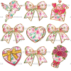 Valentine Bows-3 DTF Transfer