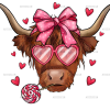Valentine Cow DTF Transfer