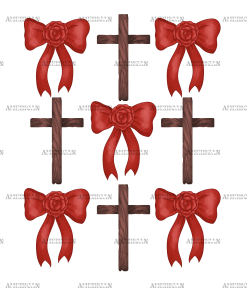 Valentine Cross Bows DTF Transfer