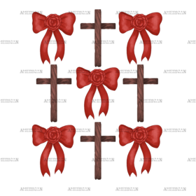 Valentine Cross Bows DTF Transfer