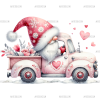 Valentine Gnomie Truck-7 DTF Transfer