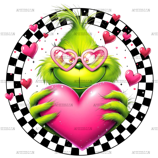 Valentine Grinch DTF Transfer