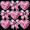 Valentine Heart Bows-1 DTF Transfer