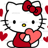 Valentine Kitty-2 DTF Transfer