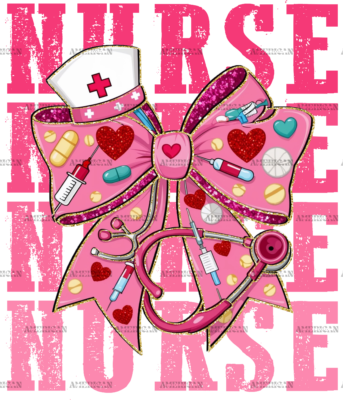Valentine Nurse Bow-2 DTF Transfer