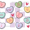 Valentines Candy Checkered UV DTF Transfer
