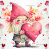 Valentines Day Gnome UV DTF Transfer