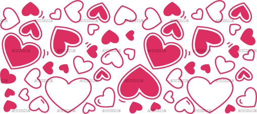 Valentines Day Hearts-10 UV DTF Transfer