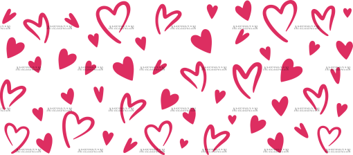 Valentines Day Hearts-14 UV DTF Transfer