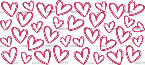 Valentines Day Hearts-15 UV DTF Transfer