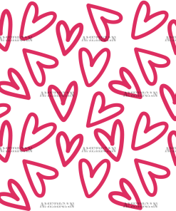 Valentines Day Hearts-19 UV DTF Transfer