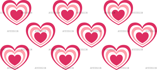 Valentines Day Hearts-8 UV DTF Transfer