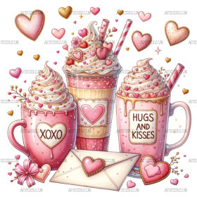Valentines Latte DTF Transfer