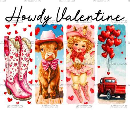 Western Howdy Valentine-1 DTF Transfer
