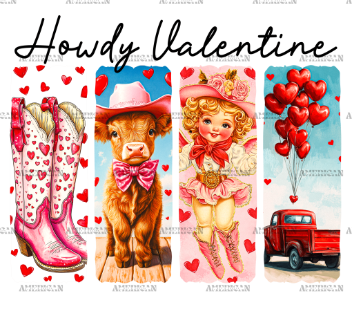 Western Howdy Valentine-1 DTF Transfer